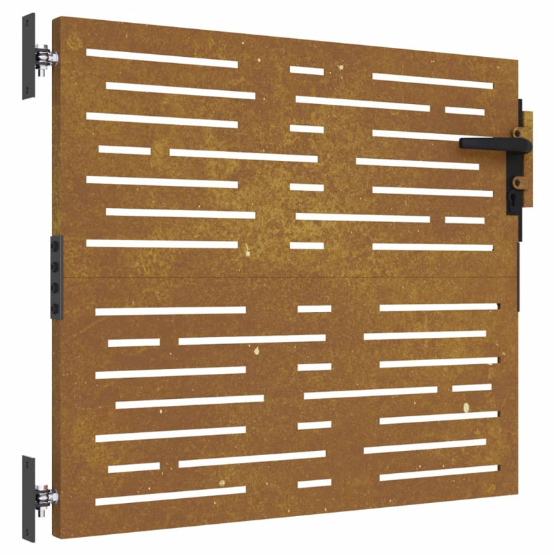 Ameliyah Garden Gate, 75cm H x 85cm W x 12cm D, Rusty