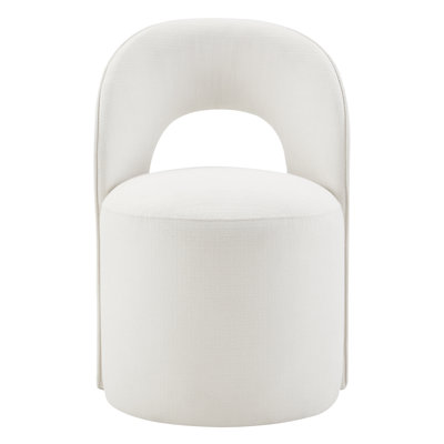 Neta Upholstered Side Chair With Caster Wheels
