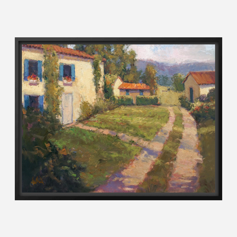 Blue Shutters Print by John Beard, Black