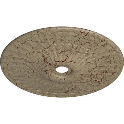 Médaillon de plafond Endurathane Oslo, DE 38 3/8 po x P 2 7/8 po (convient aux auvents jusqu'à 7 5/8 po), finition cuivre patiné peint à la main