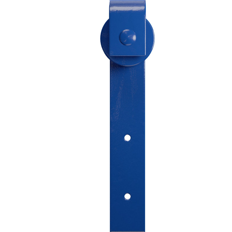 Ensemble de quincaillerie de porte de grange simple standard Premium J-Strap Roller Hanger, Ruban bleu