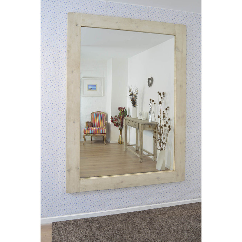 Stamford Wood Flat Wall Mirror, Light Wood