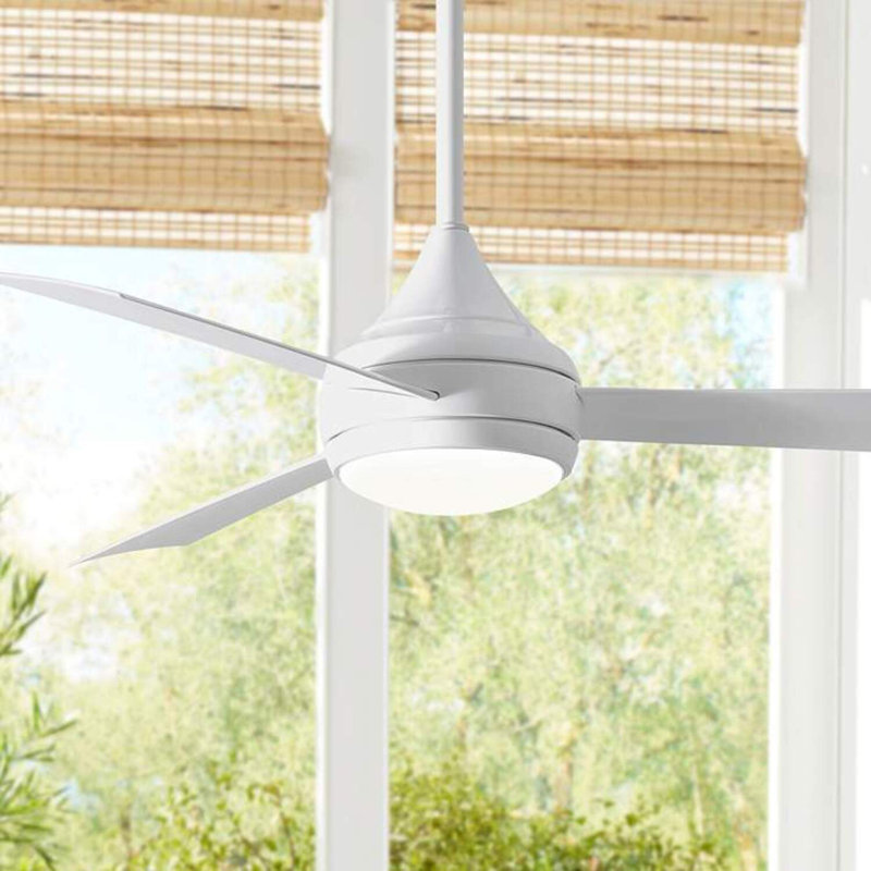 Donaire 52'' Ceiling Fan with LED Lights, Gloss White, Gloss White
