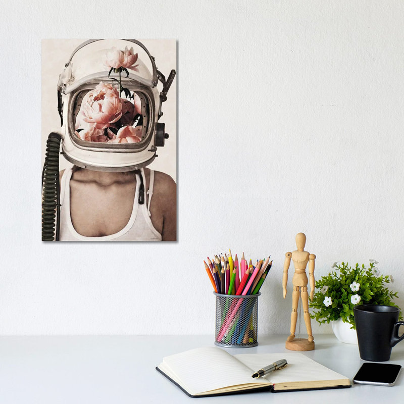 Space Bloom by Underdott Art - Wrapped Canvas Print, 20.32 cm H x 30.48 cm W