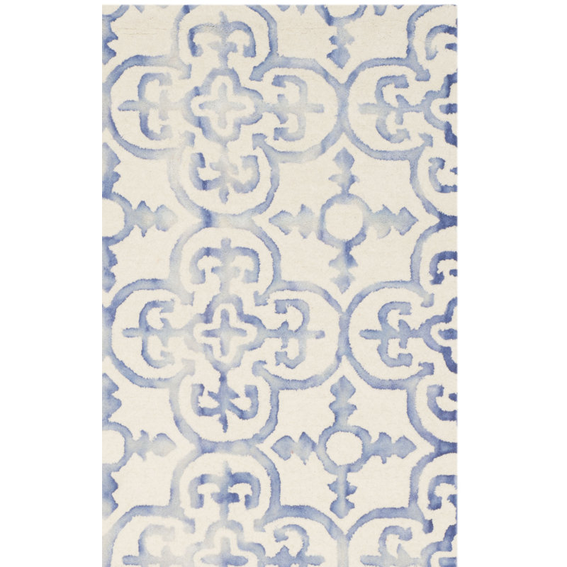 Carter Dye Hand Tufted Wool Ikat Rug, Square 7'