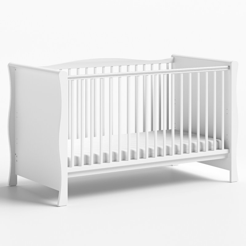 Sleigh Cot-Bed, White