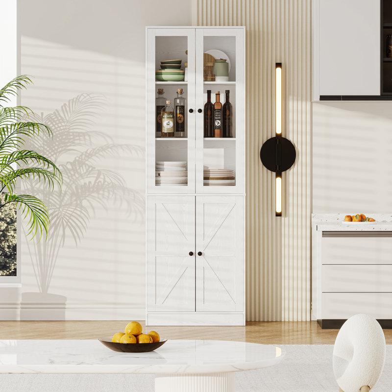 70.9'' H kitchen Pantry Storage Cabinet, White