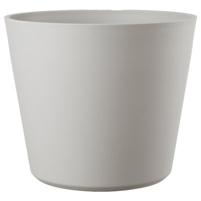 Raesha 15" Round Planter | Light Shock Resistant Durable Plastic | Indoor/outdoor Round Pot For Patio/porch | Drain Plug | Trendy Planter For Plants, Flowers, Garden