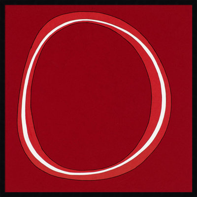 Red Circle Print by Alex Dunn