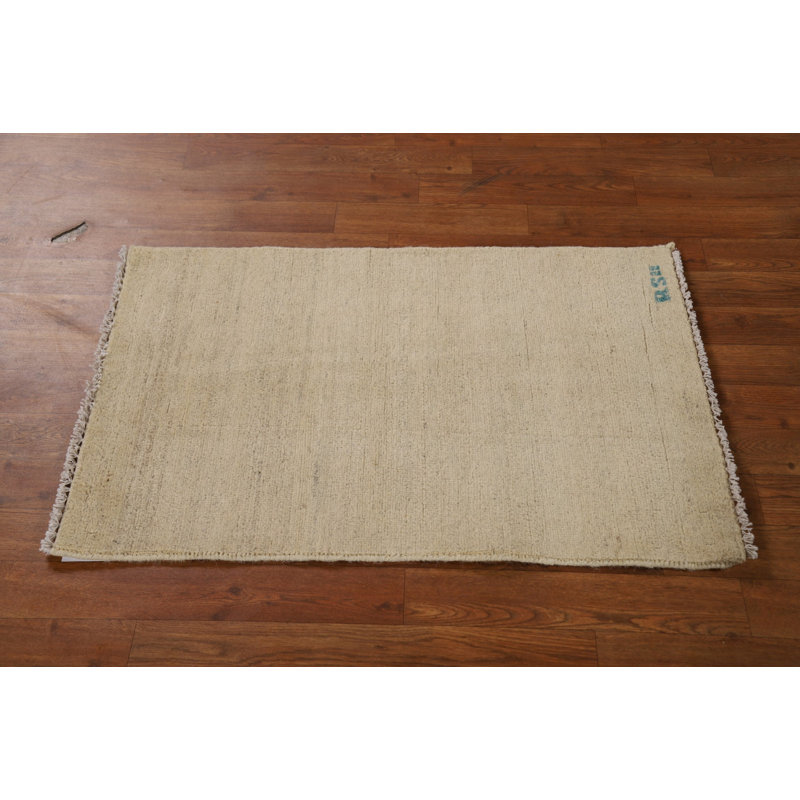 Solid Gabbeh Modern Accent Rug 2x3
