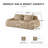 2-Seat Modular Flannelette Sectional Sofa with Anti-Slip Base - Light Camel-1937715907