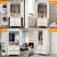 Armoire en métal avec garde-robe, tiroirs et tablette ajustable-613643571-613643580
