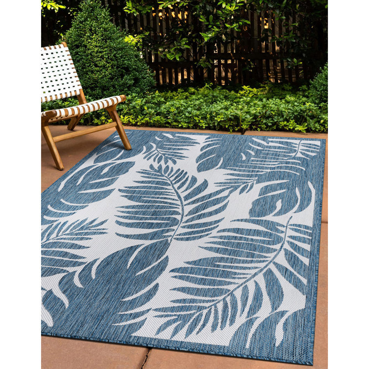 Westhoughton Floral Blue/Cream Indoor&Outdoor Area Rug