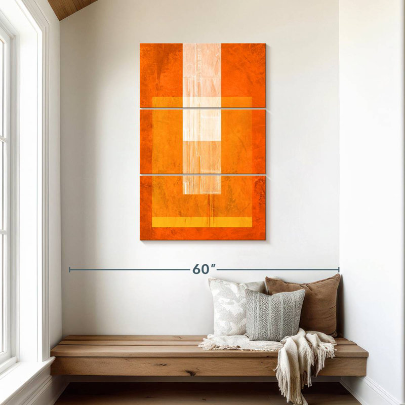 Avery Orange Paper II, 45" H x 28" W