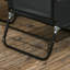 Ensemble de 2 chaises longues pliantes noires, chaise longue d'extérieur inclinable à 5 positions avec structure en acier pour patio