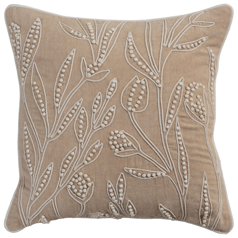 Coussin 100 % coton, Polyester, Naturel / naturel
