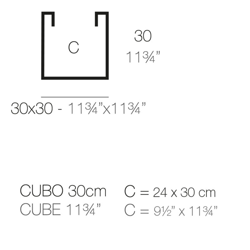 Cubo Resin Pot Planter, Steel, 11.75" H x 11.75" W x 11.75" D