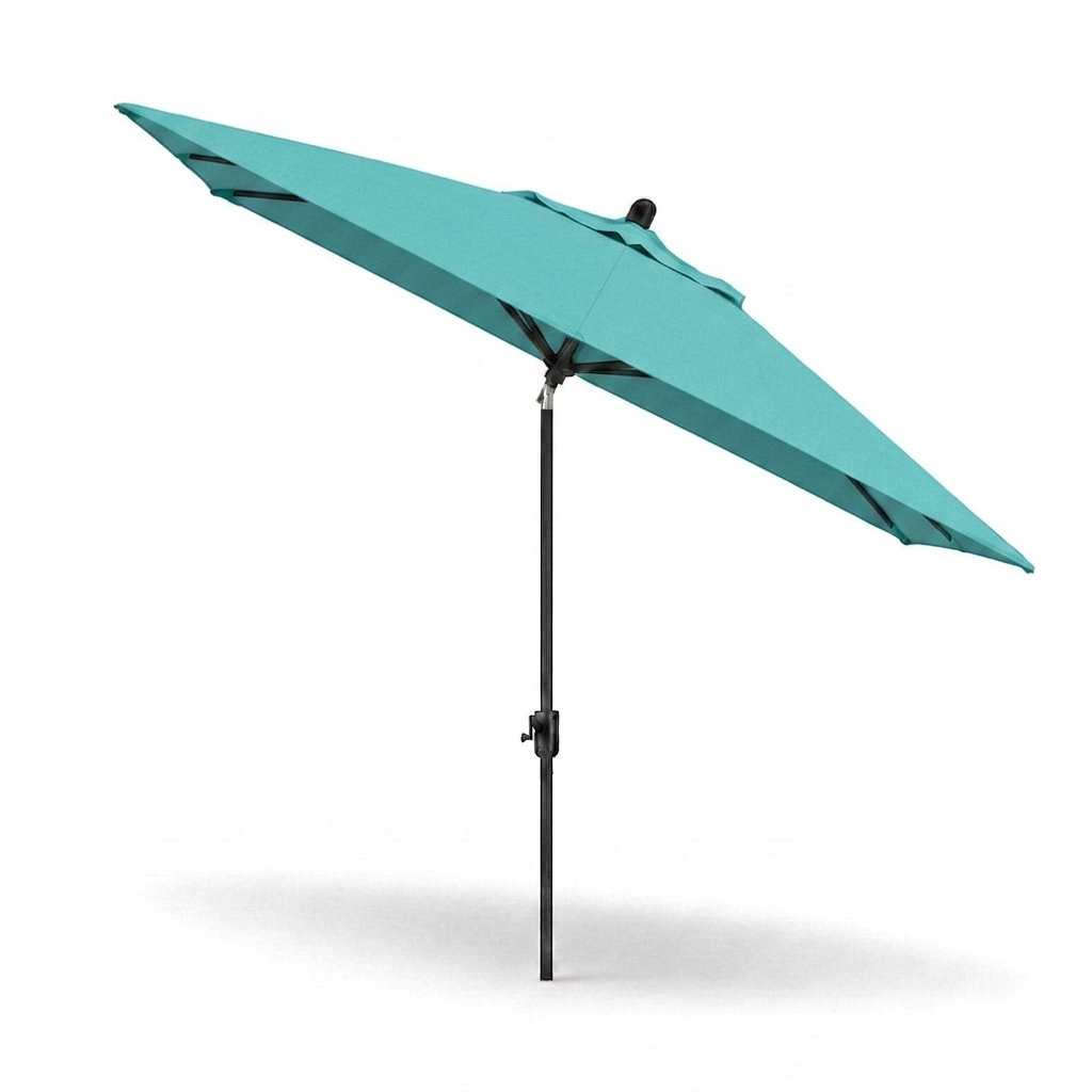 Olivier 116.7'' Outdoor Umbrella, Black Sapphire, Canvas Aruba Sunbrella® Canvas