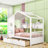 Alakai 2 Drawers Wood Platform Bed with Shelves-2054064258-2054064257