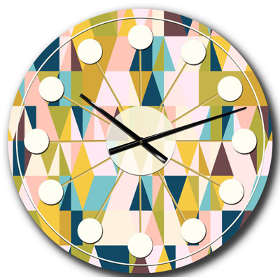 Triangulaire rétro Design I - horloge murale moderne Mid-Century