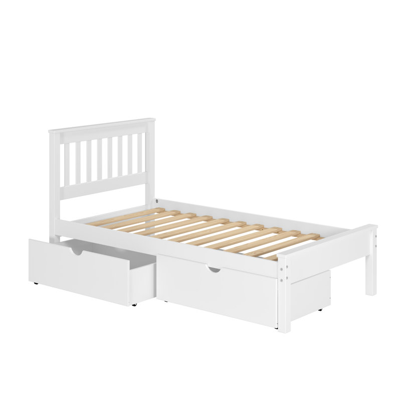 Chelsen Twin 6 Drawer Platform Loft Bed with Bookcase by Harriet Bee, Twin