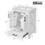 Meuble-lavabo de 24 pouces avec lavabo simple en céramique, armoire avec deux tablettes de rangement-1787907622