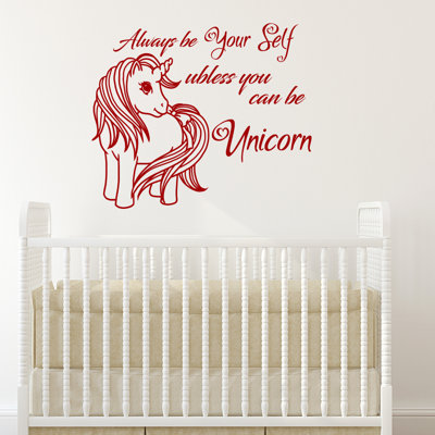 Décalcomanie murale chambre de bébé licorne