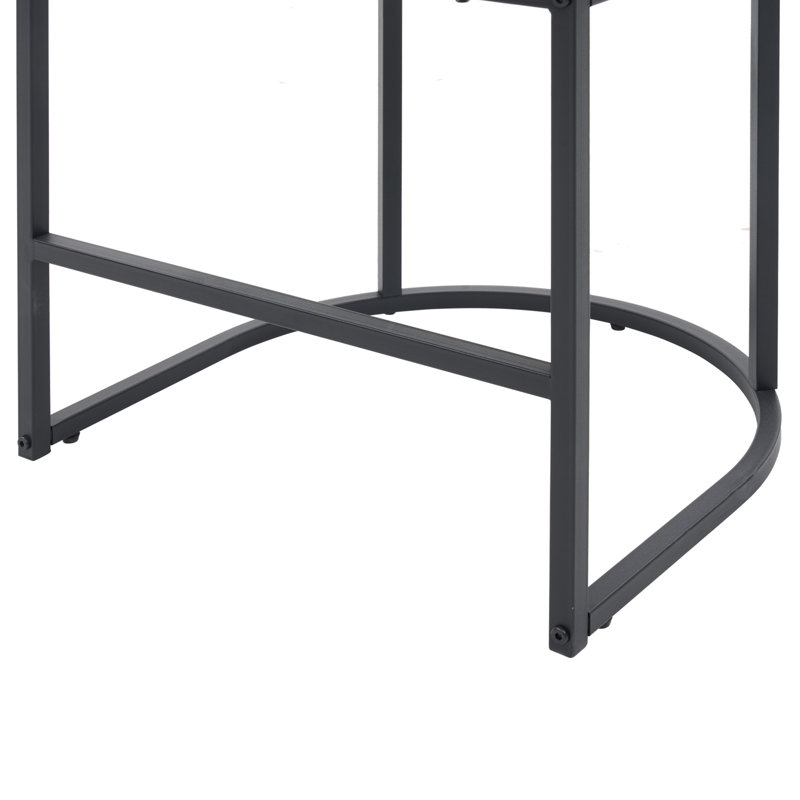 Tabouret de bar 26 po, Linen Seat/Black Frame, 1