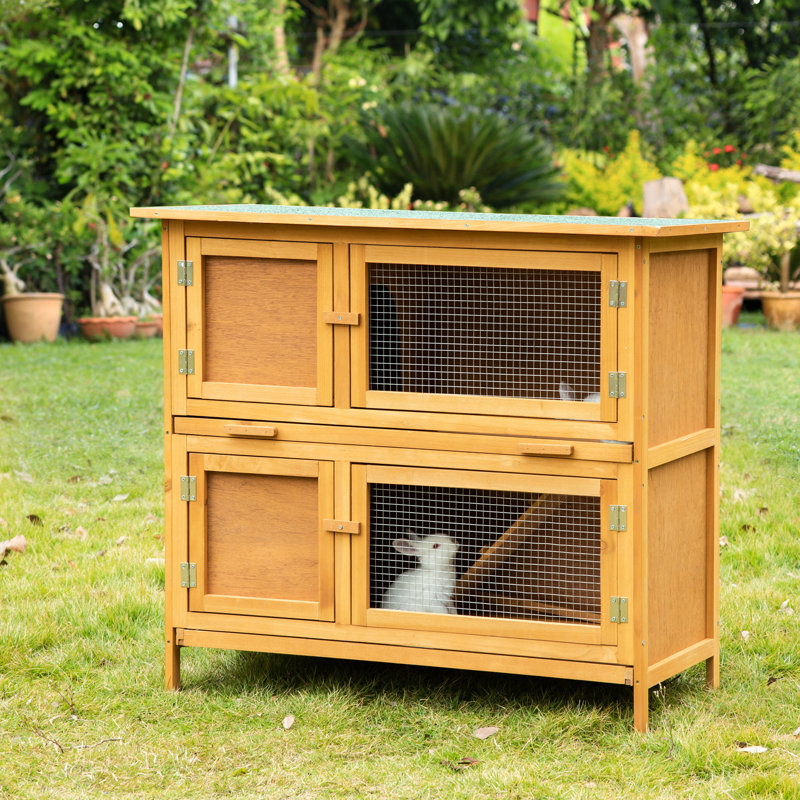 Cage pour petits animaux Briony, Bois naturel