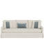 Hudson Skirted Sofa in Nomad Snow, 93'' Wide