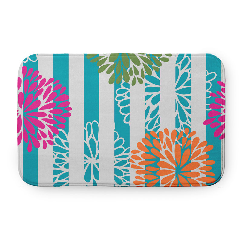 Tapis de bain Flora and Fauna, L 21 po x L 34 po, Orange