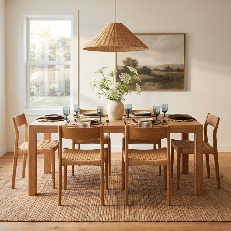 Lodi 94 " Extendable Rectangular with Solid Wood Base Dining Table