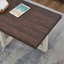 Ensemble de 3 tables basses, tables basses et 2 tables de bout Luno, en noyer et blanc Luno-130167247-130167249