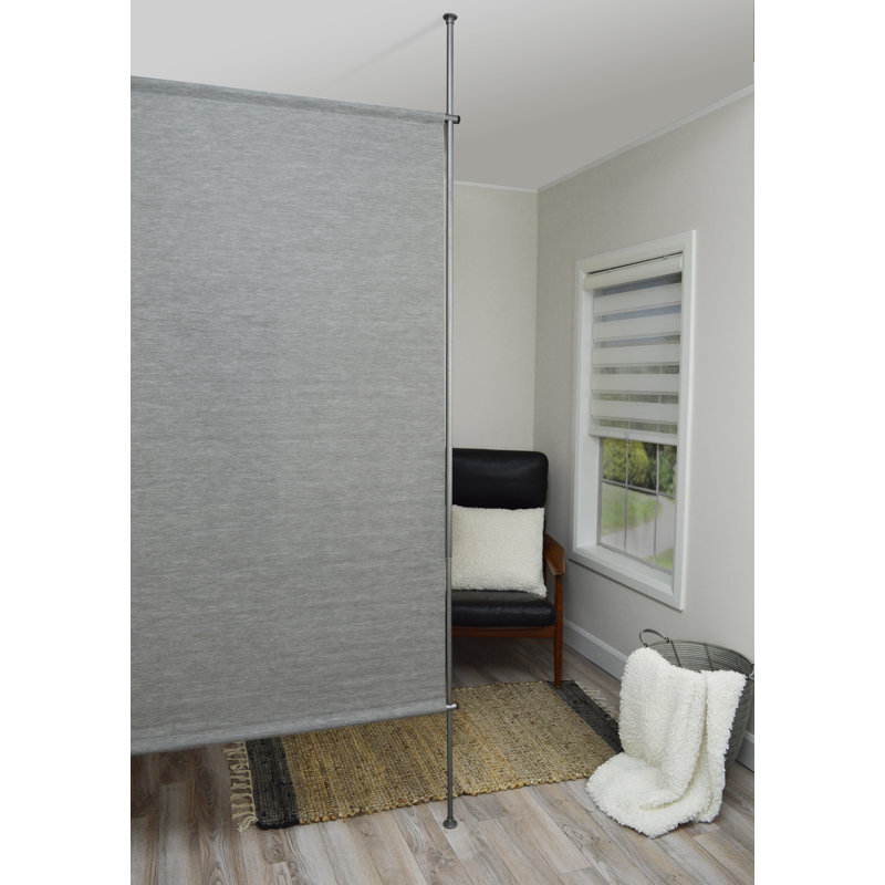 Paravent à panneau simple l 38 po x H 72 po Bilboroughs, gris, L 48 po x H 72 po x P 1 po