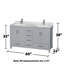 Sheffield 60" Double Bathroom Vanity Set-89055884-89055889