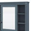 Armoire de rangement murale moderne avec portes miroir et 6 tablettes ouvertes Modern-264910855