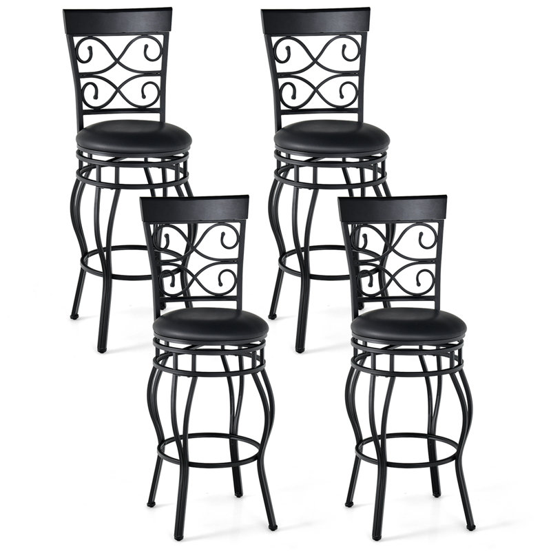 Arlander Swivel Counter Stool with Metal Frame, 4