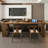 86.61"Light walnut Rectangular Solid Wood desks-109468665