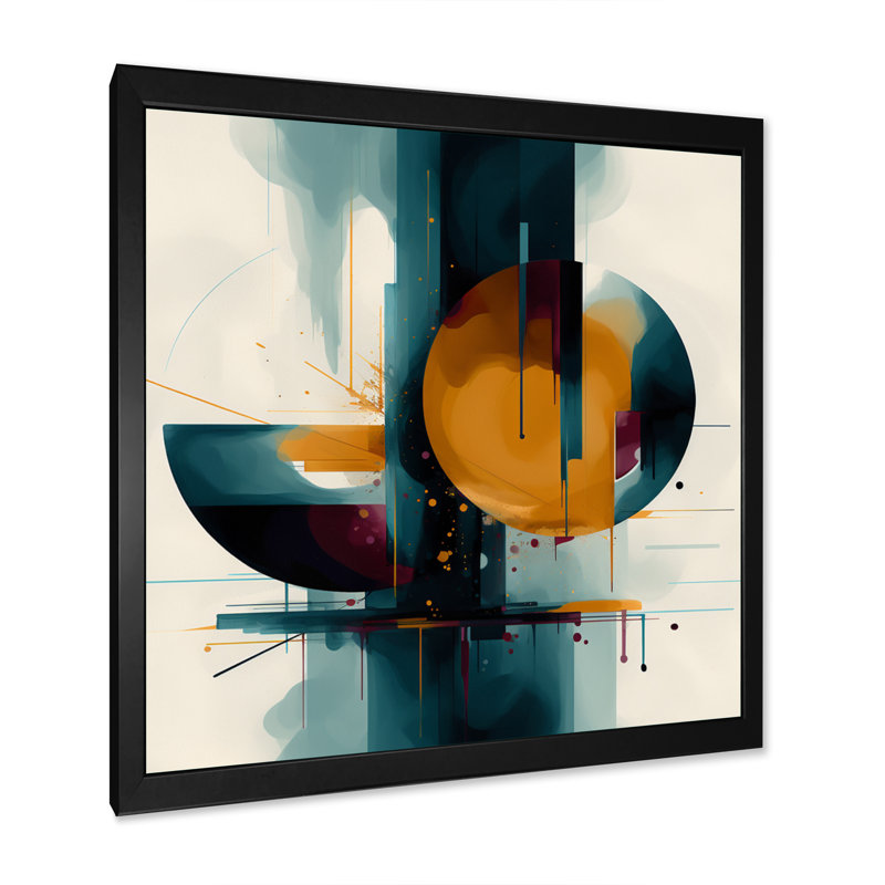 «Dyal The Geometric Of Light III», reproduction d'art sur toile, Cadre photo noir, H 16 po x l 16 po x P 1 po