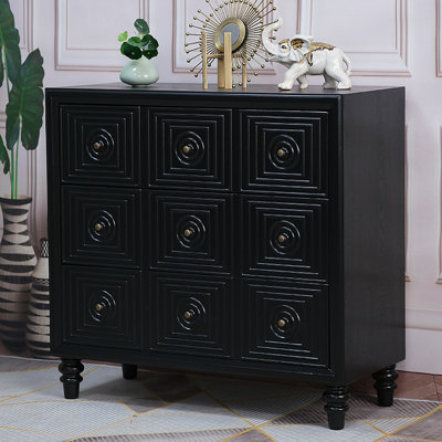 Commode décorative à trois tiroirs d'inspiration rétro