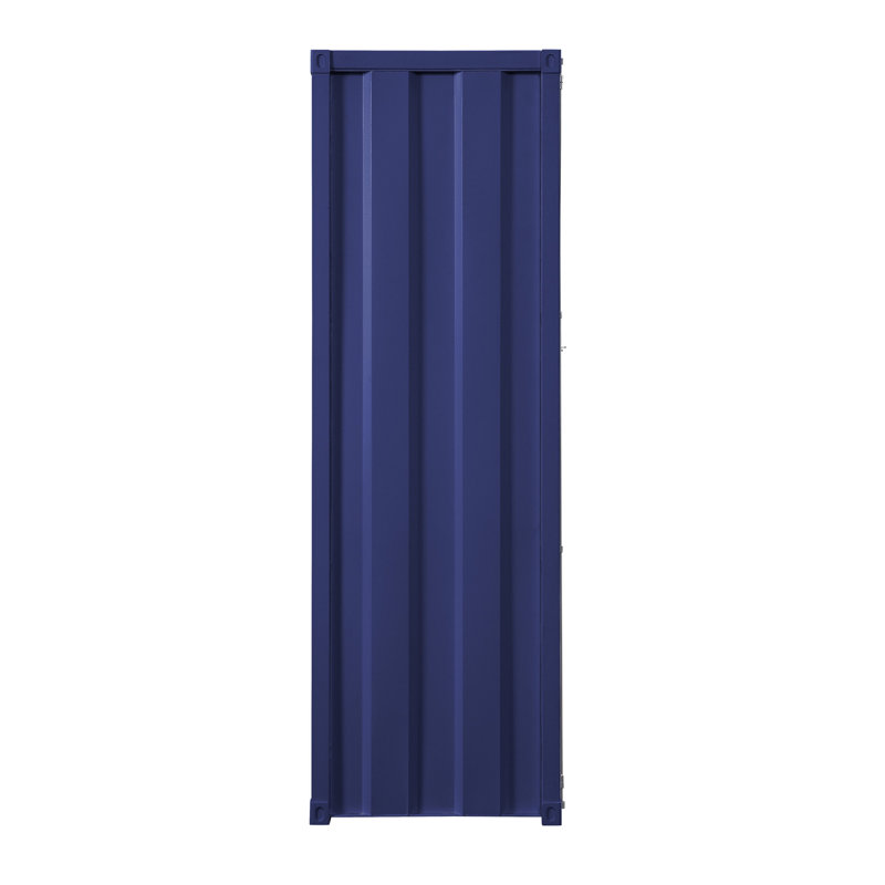 Blue Wardrobe With Full-Length Container Lock, Bleu, H 67 po x l 22 po x P 20 po