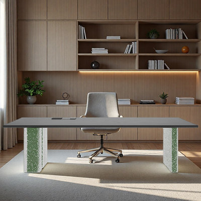 Bureau fluorescent en bois massif noir