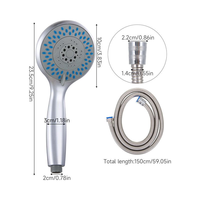 G1/2 Handheld Shower Head with 5 Modes
