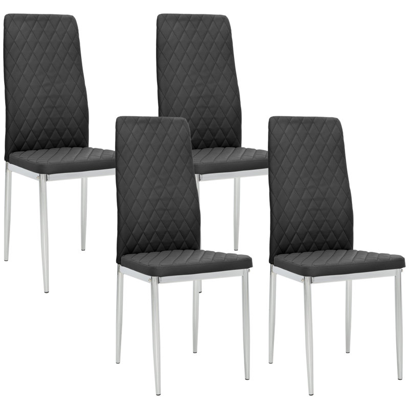 Ensemble de sièges de salle à manger rembourrés avec pieds en acier