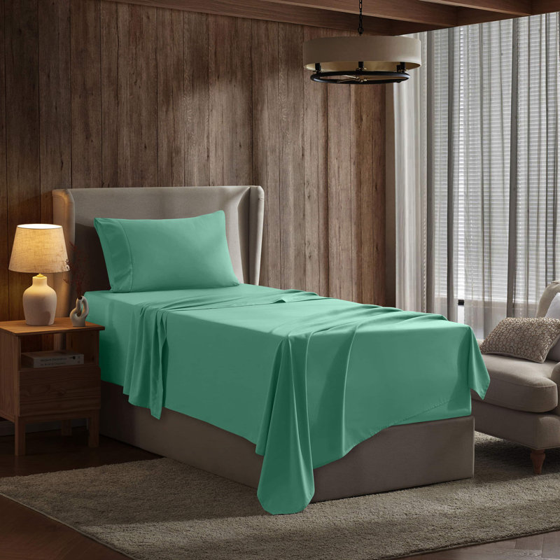 Ensemble de draps doux et respirant Hotel Collection, Menthe, Très grand simple