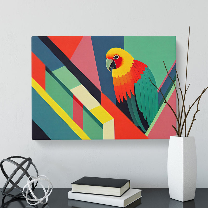 Parrot Abstract Vol.1 - Wrapped Canvas Print, 35cm H x 50cm W x 3cm D