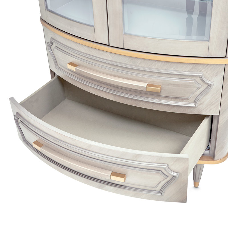St. Charles Display Cabinet - Dove Gray