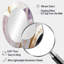 Grand miroir mural ovale en métal rose et blanc Marble Medley III-113801154
