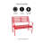 Colored Metal Outdoor Bench