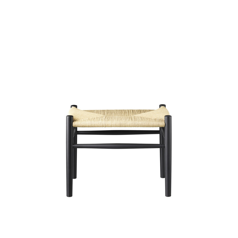 J83 Accent Stool, Jet Black/Nature